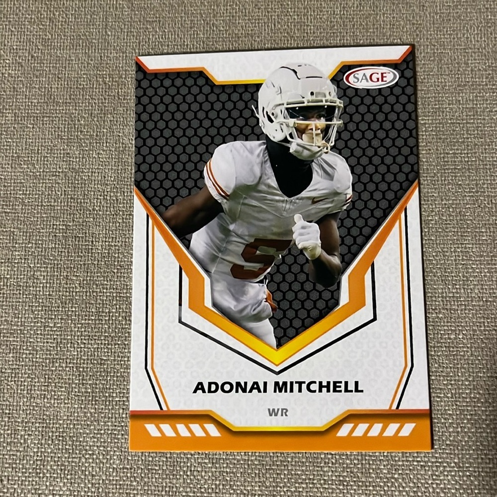 Adonai Mitchell 2024 Sage Hit High Series Black #163 Texas Longhorns Rookie